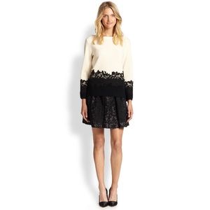 Tory Burch 'Dixie' Lace Detail Sweater